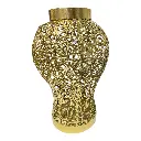 JARRON METALICO DORADO 22X22X35CM