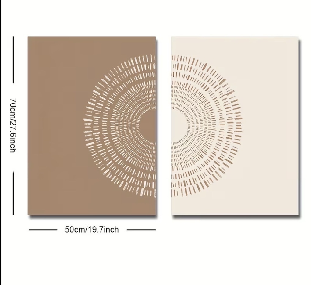 CUADRO DIPTICO ABSTRACTO BOHEMIA 100x70