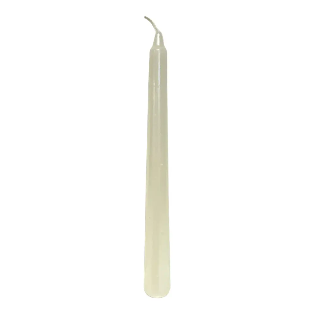 VELA NATURAL DE CERA BLANCA Y ROJO PERLADO 2X20CM C/U