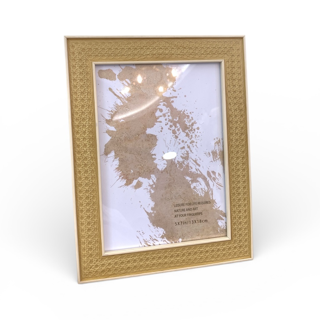 PORTARETRATO ESTILO NATURAL RATÁN 13X18CM 5X7" DIM:17X22CM CS21130