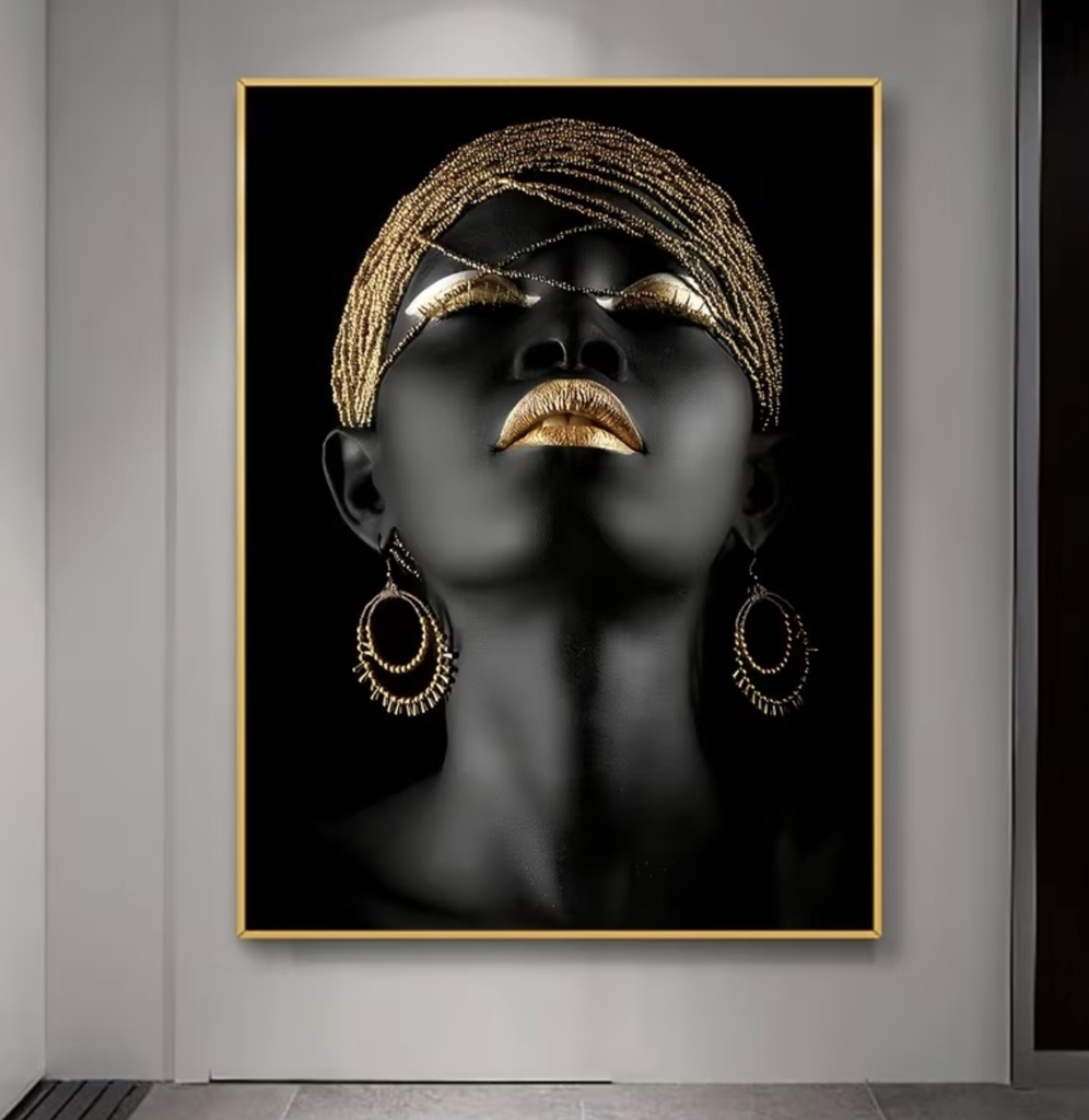CUADRO AFRICANA ELEGANTE 120X90CM