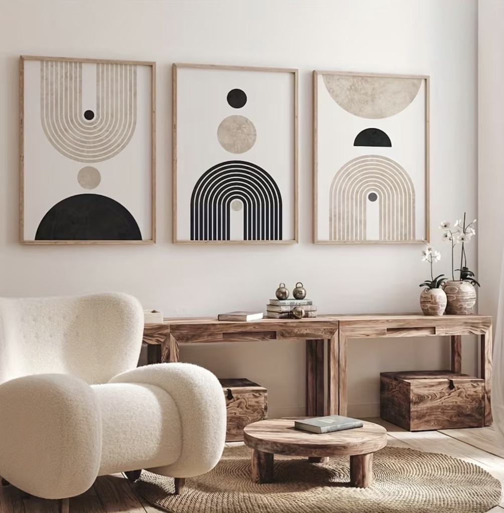 CUADRO TRIPTICO MINIMALISTA 120X60CM