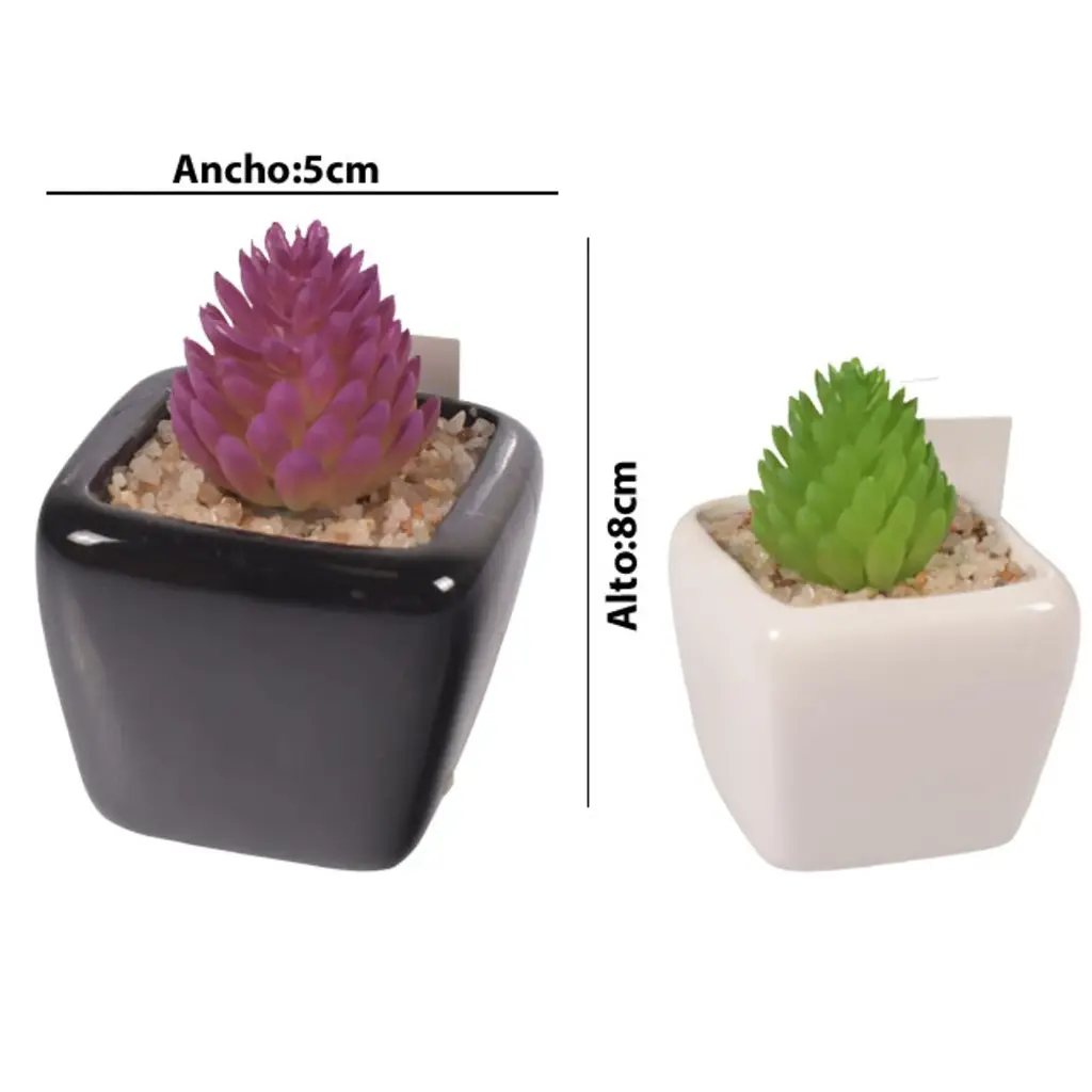 SUCULENTA ARTF. EN MACETA CERAMICA REF:ES22713 5X8CM  