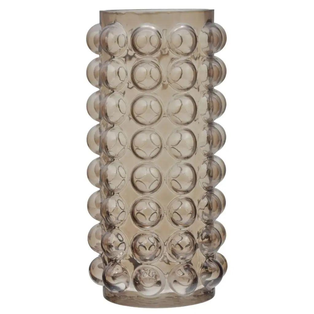 CANDELABRO VIDRIO BURBUJAS REF:ES27864 10X21CM 