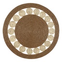 ALFOMBRA TEJIDA YUTE RUSTICA DIAMETRO 120CM 