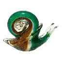 CARACOL DE VIDRIO TIPO MURANO 13X7X9CM