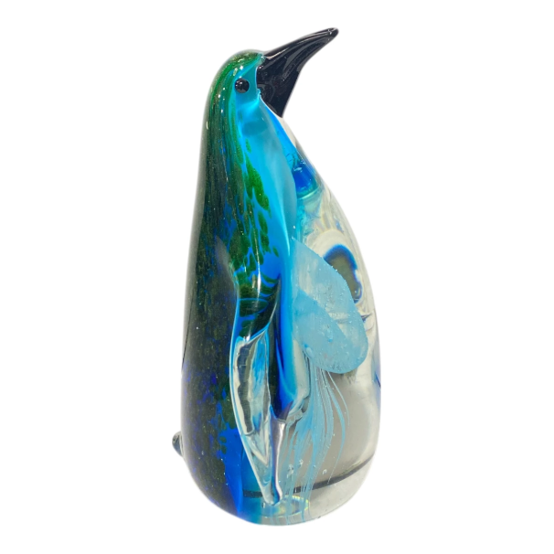 PINGUINO DE VIDRIO TIPO MURANO 11X7X16CM