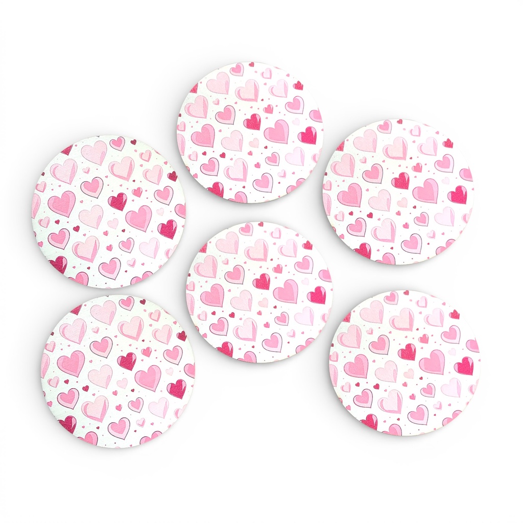 PORTAVASOS DE MADERA CORAZONES X6U