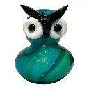 BUHO DE VIDRIO TIPO MURANO 9X11X12CM