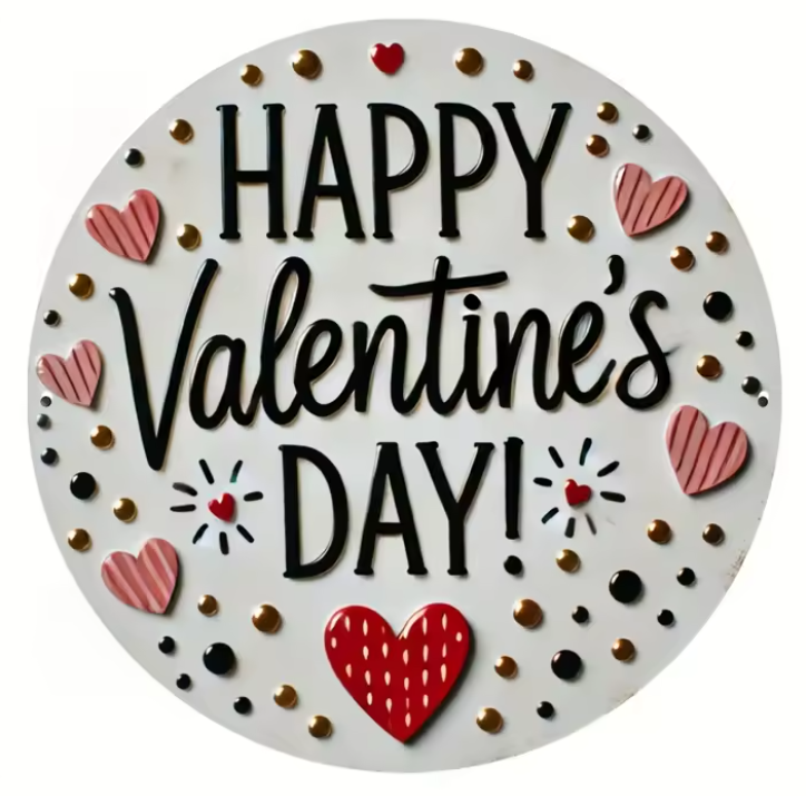 LETRERO METALICO REDONDO 20CM