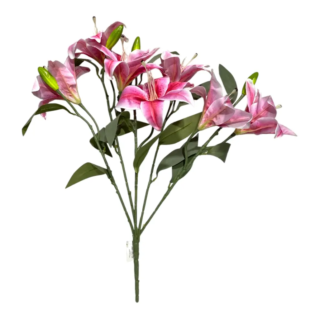 RAMO ARTF. DE LIRIOS ROSADO 55CM 