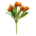 RAMO ARTF. TULIPAN NARANJA 9 BOTNES  44CM 