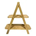 ESTANTE DE 2 PISOS DE BAMBOO 33X16X37CM