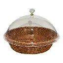 PANERA TEJIDA RATAN /TAPA ACRILICA 31X20CM