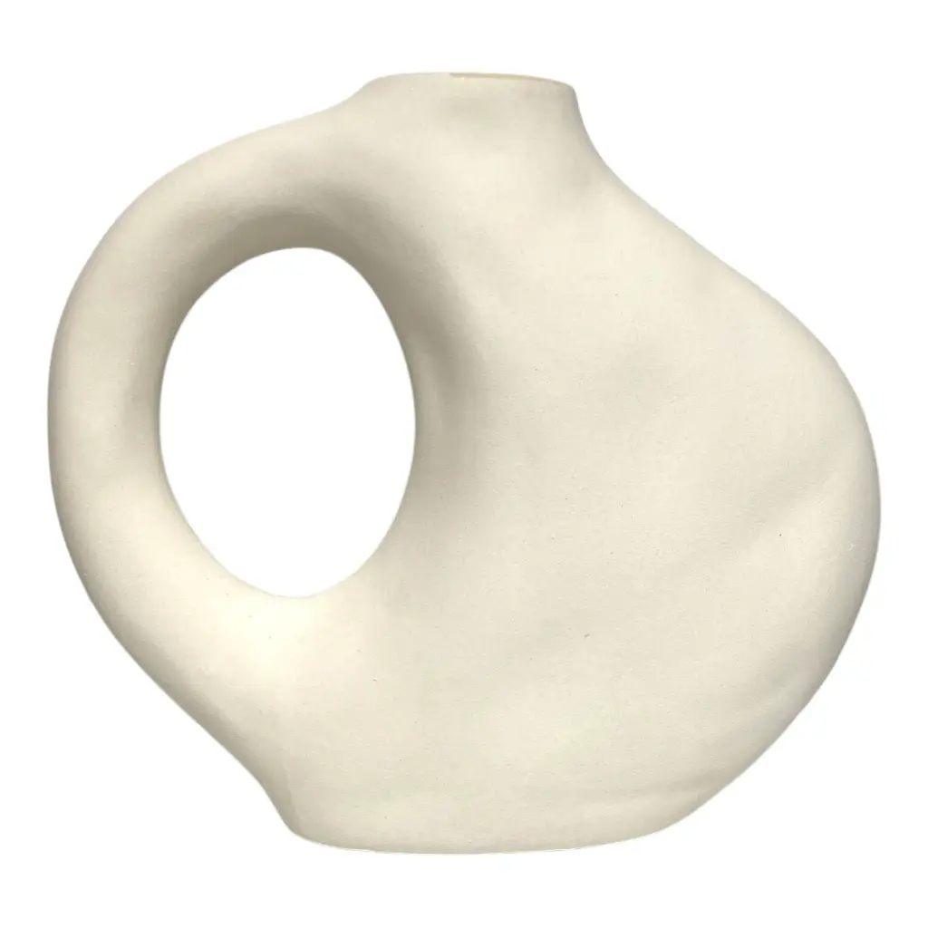 FLORERO CERAMICA BLANCO 26X7X27CM