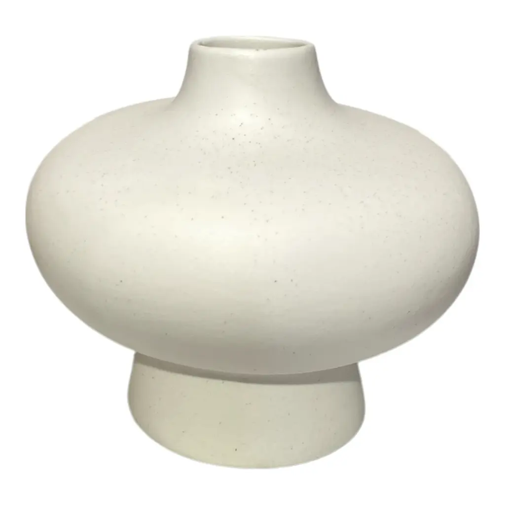 FLORERO JAPANDI T/VASIJA BLANCO DE CERAMICA Ø15X13CM