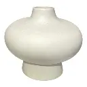 FLORERO JAPANDI T/VASIJA BLANCO DE CERAMICA Ø15X13CM