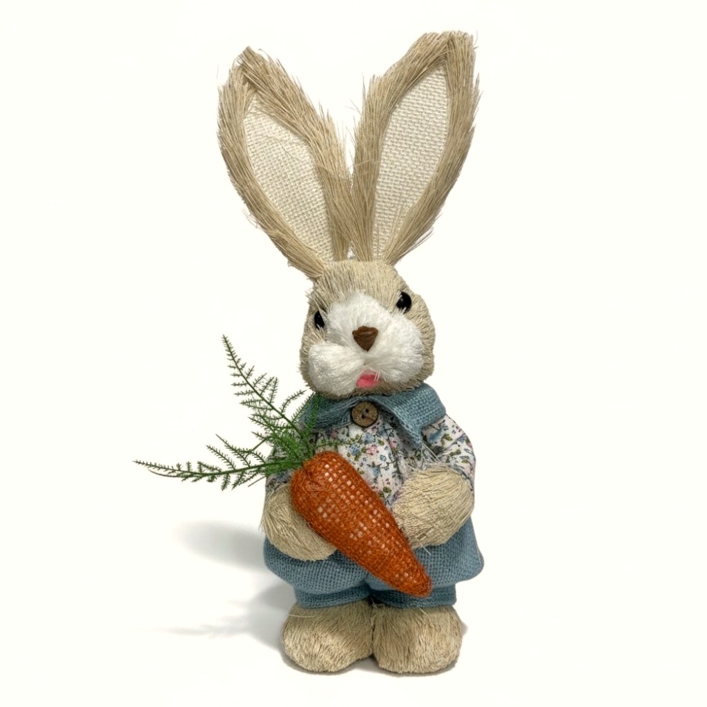 CONEJO DE PASCUA CELESTE 35CM