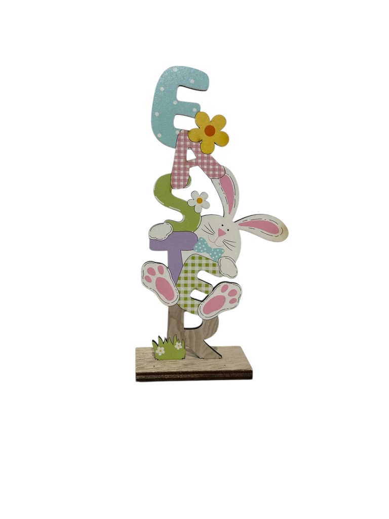 LETRERO DE MADERA EASTER 20CM