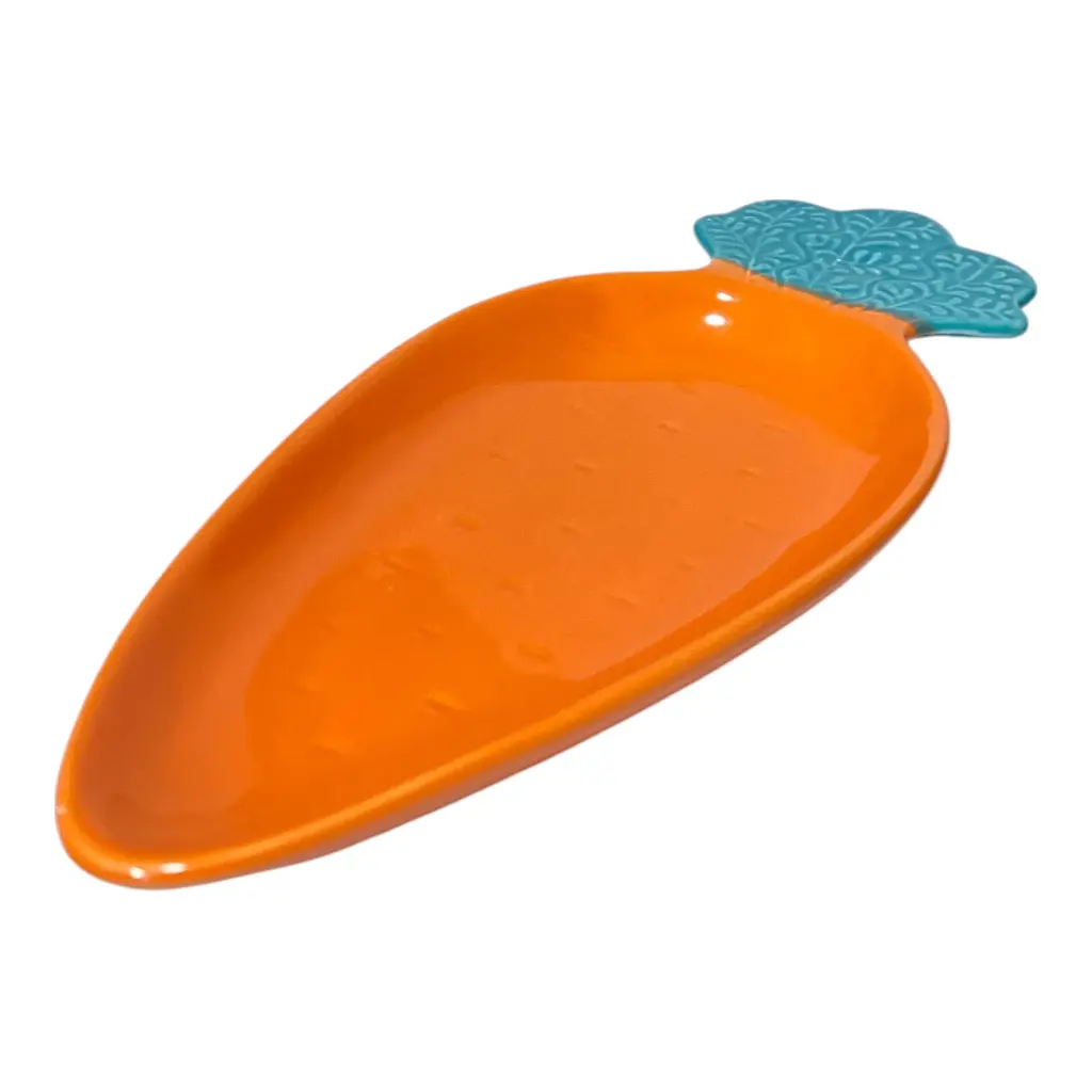 BANDEJA ZANAHORIA PORCELANA 11X25X2.5CM