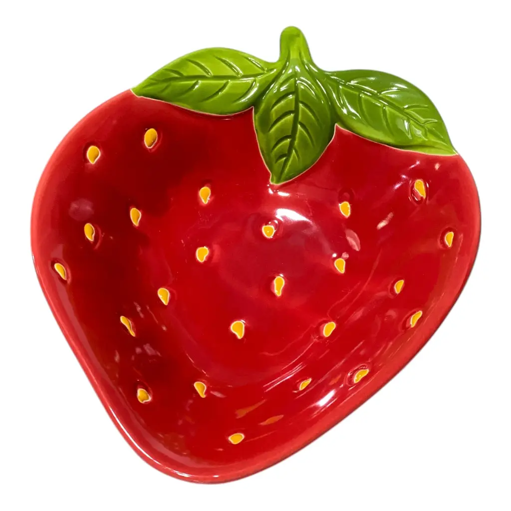 POZUELO FRUTILLA, PORCELANA 16.5X20X5.5CM