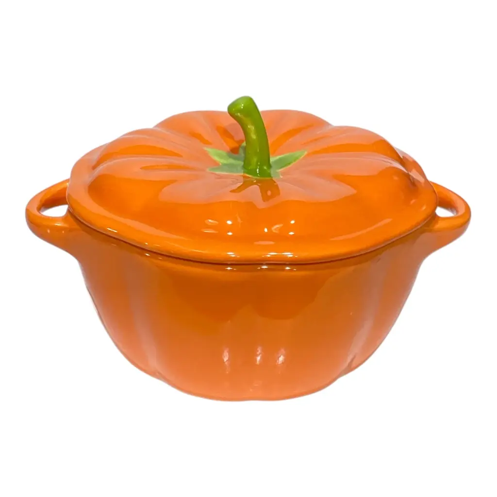 OLLA CALABAZA, PORCELANA 16X13X10CM