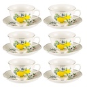 SET DE TAZAS/PLATOS LIMON X12PCS, PORCELANA