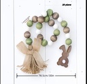 CADENA DE CUENTAS DE MADERA PASCUA 76CM 