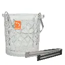 HIELERA DE VIDRIO CON PINZAS REF:IB947/G/TBT001E/L1 Ø12X13CM