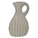 FLORERO CERAMICA ALTO GRIS/BEIGE REF:HM0632/25559 13X9X21CM