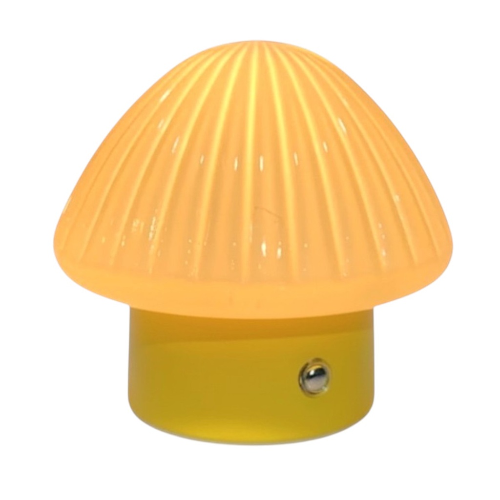 LAMPARA DE MESA CERAMICA/VIDRIO TACTIL HONGO AMARILLO REF:EF2504004-YW 12X11.5CM