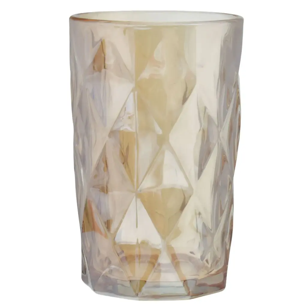 VASO DE VIDRIO AMBAR X4PZS. REF:SAN5755 8X13CM 350ML
