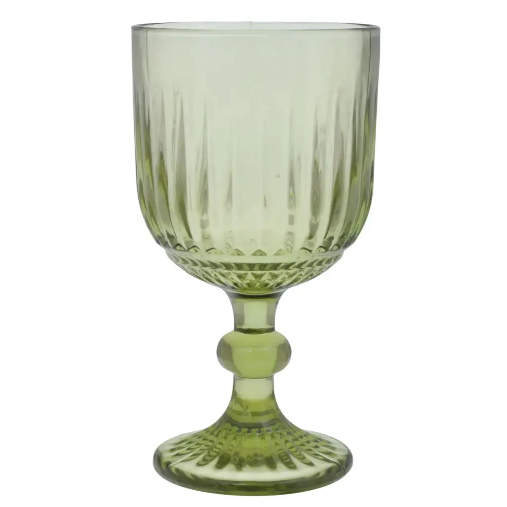 COPA DE VIDRIO VERDE SETX6PZ. REF:SAN5767 9X16CM 350ML