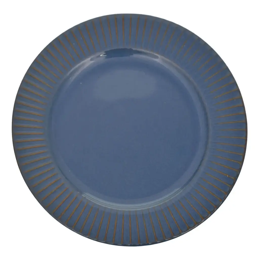 PLATO TENDIDO PORCELANA AZUL REF:SAN5270/TJL-24ST1014194 Ø21.2CM