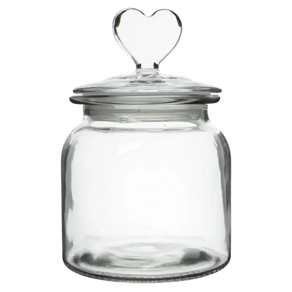 REPOSTERO VIDRIO BOROSILICATO C/TAPA CORAZON REF:JX650 650ML