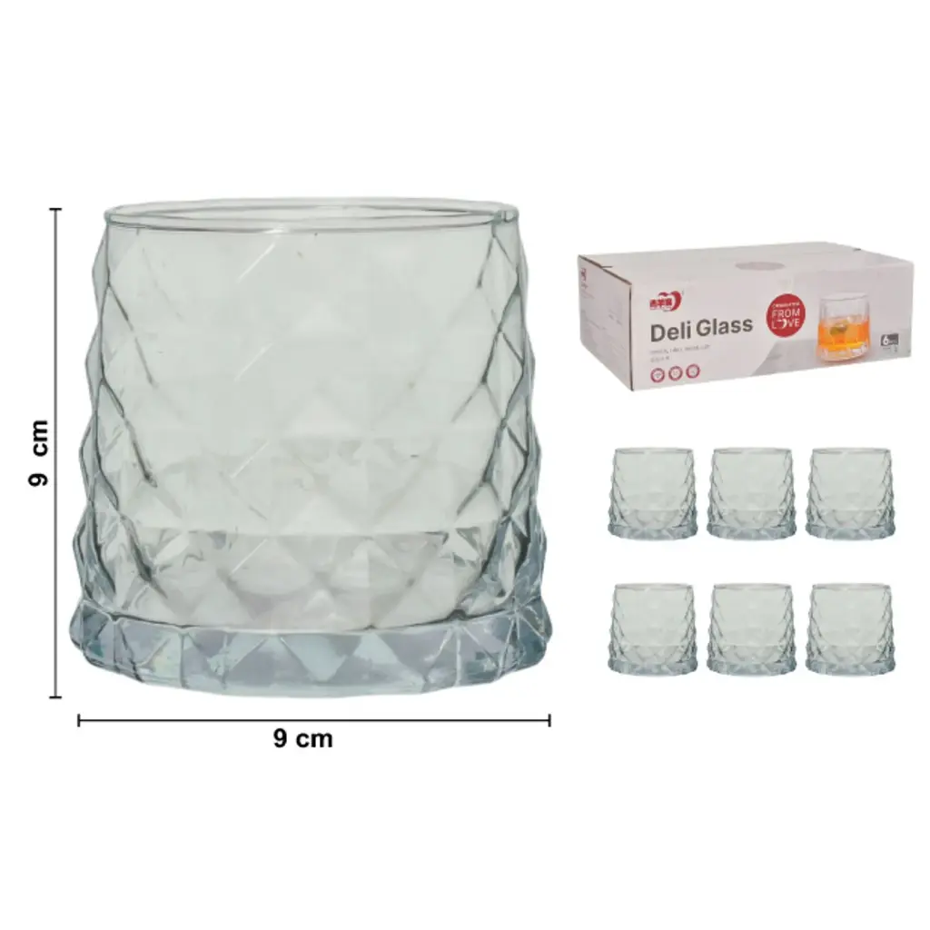 VASOS P/WHISKY SETX6PZ. REF:ES27236 9X8.5CM 370ML