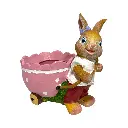 CONEJO CON MACETA POLIRESINA 16X14X18CM 