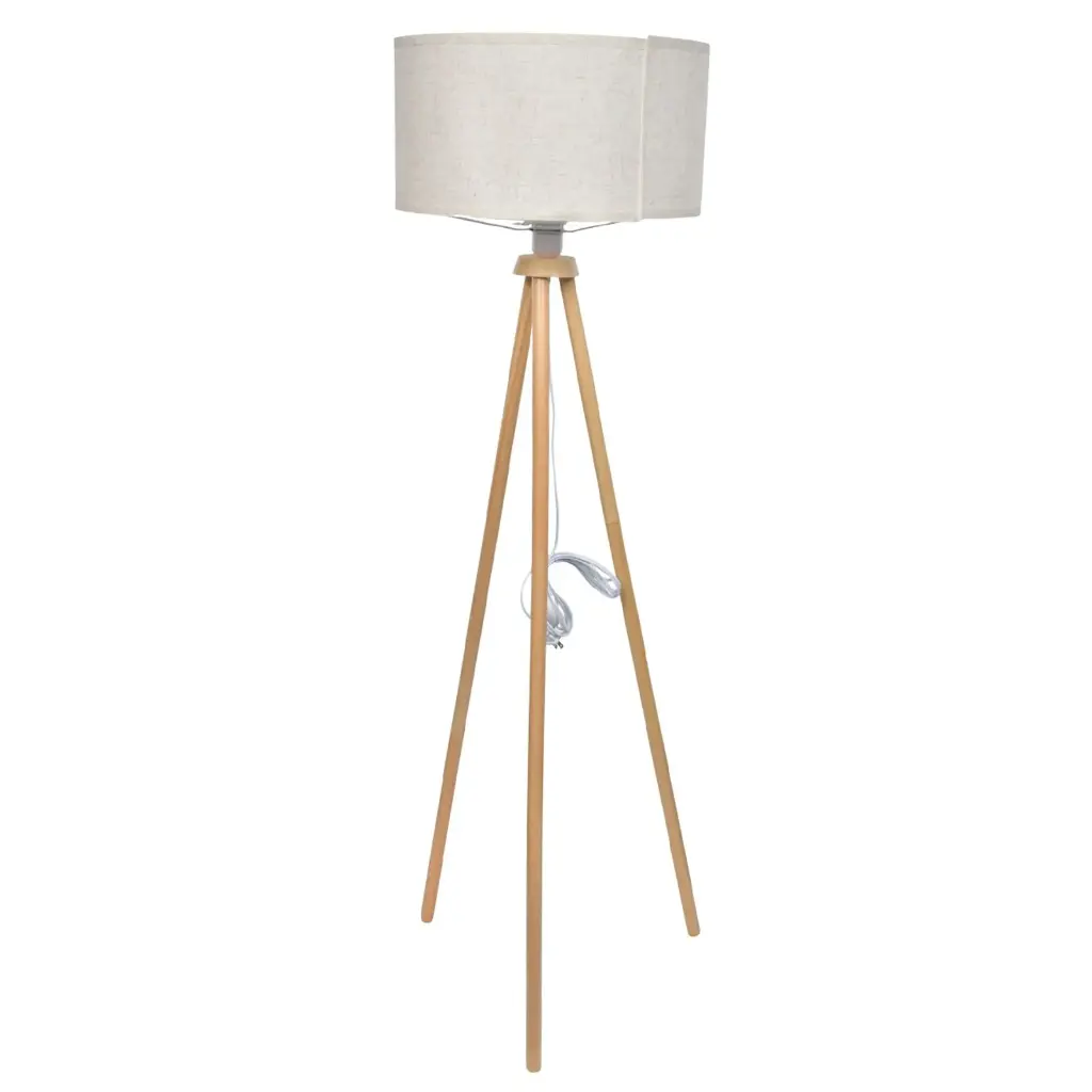 LAMPARA DE PISO C/PANTALLA TELA REF:LT-MF1002 Ø45CM X 148CM