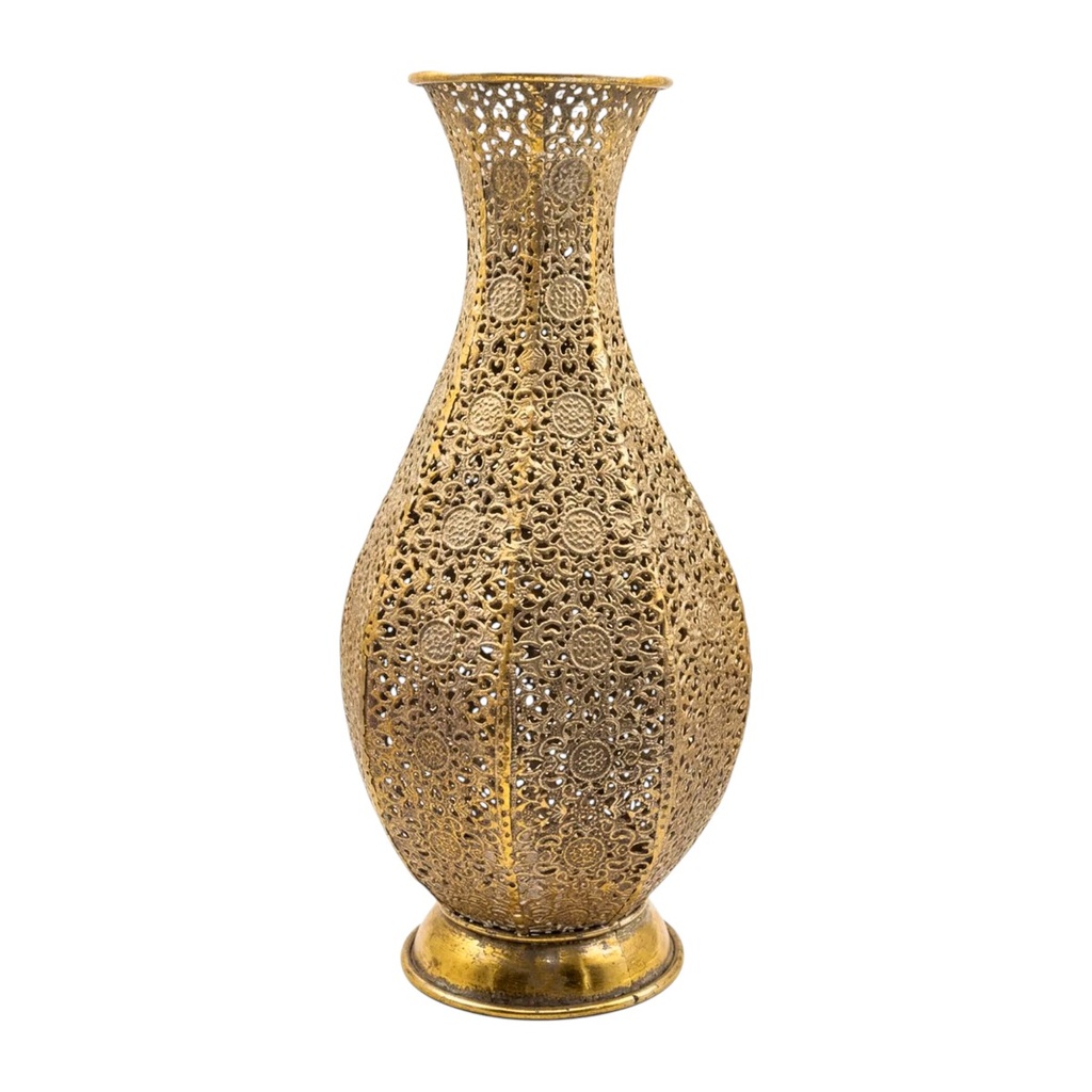 FLORERO METALICO DORADO REF:ES28806/82027 20X41CM