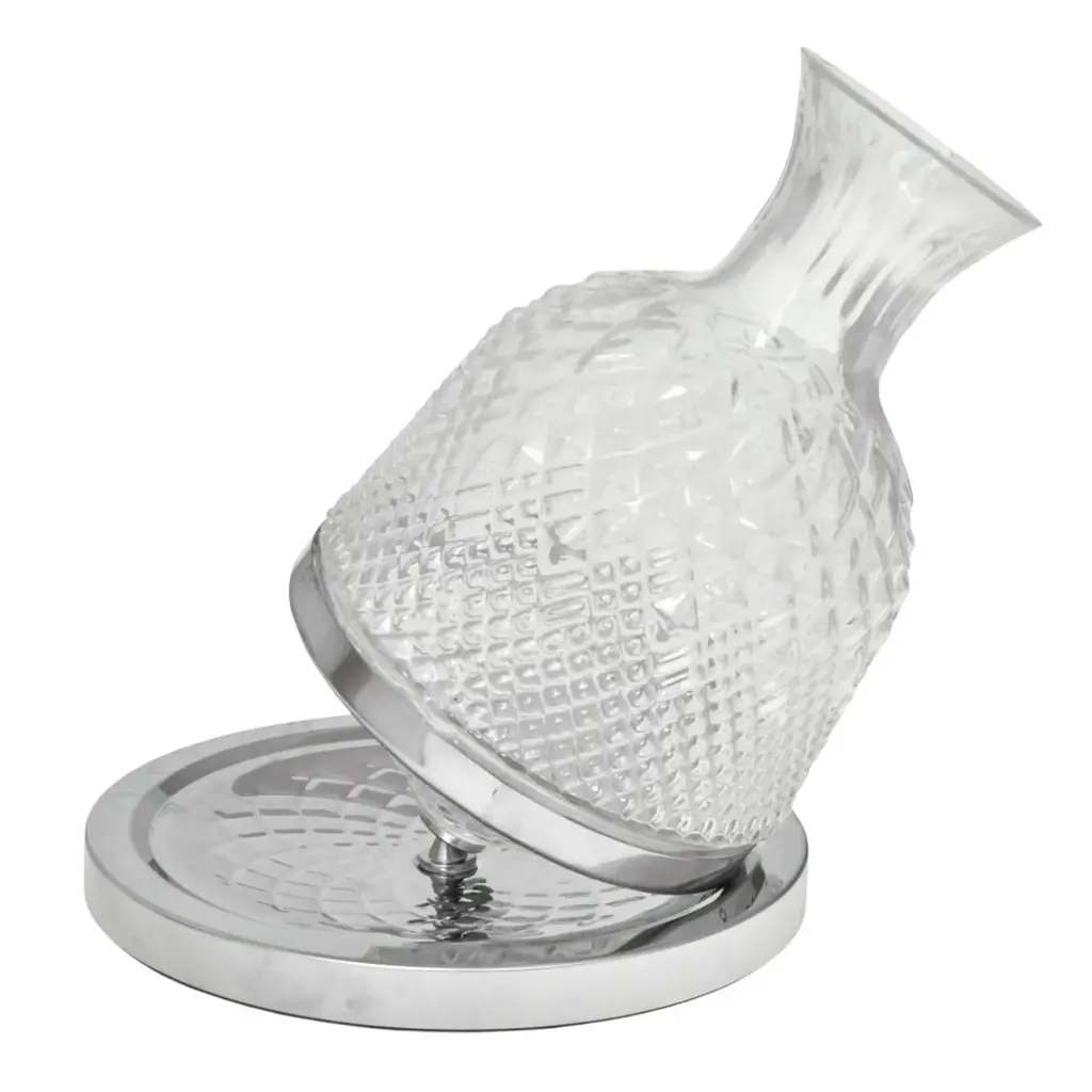 DECANTADOR DE VINO GIRATORIO VIDRIO REF:HM1282V257007 14X23CM 1800ML