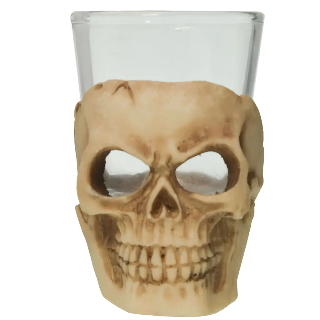VASO SHOT CALABERA VIDRIO REF:ES28075 5X7CM