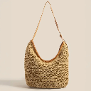 CARTERA DE PLAYA CAFE TEJIDA 