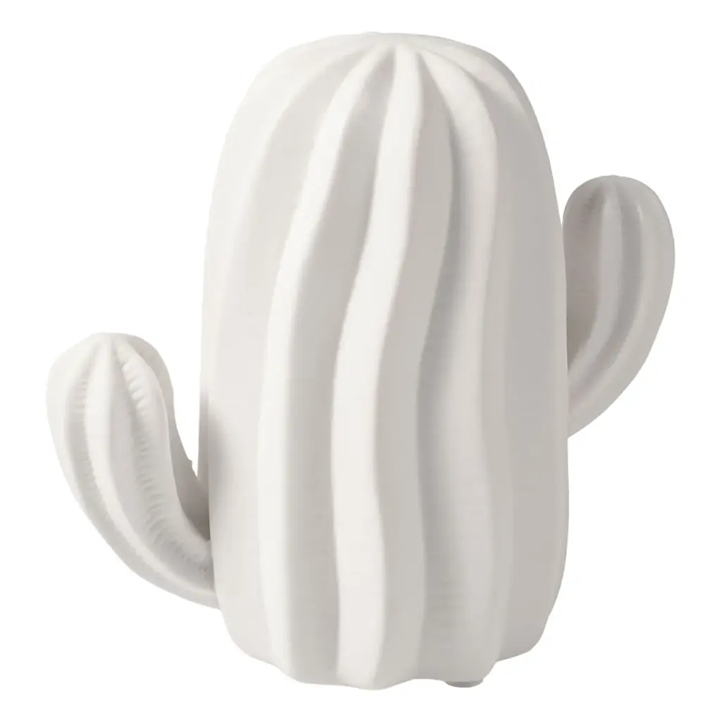 FIGURA CACTUS BLANCO CERAMICA REF:ES22910 17X17X8CM