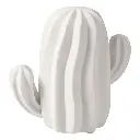 FIGURA CACTUS BLANCO CERAMICA REF:ES22910 17X17X8CM