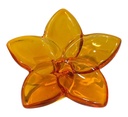 Flor de cristal naranja, baccarat dupe, 9x2.5cm. Ref:ES28444. 