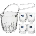 HIELERA C/VASOS VIDRIO SETX5PZ. REF:BMICE.B-01-XFT 