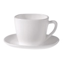 SET DE 6 TAZAS CON PLATO OPAL REF:FCB190/FCB210 190ML