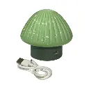 LAMPARA DE MESA CERAMICA/VIDRIO TACTIL HONGO VERDE REF:EF2504004-GN 12X11.5CM 