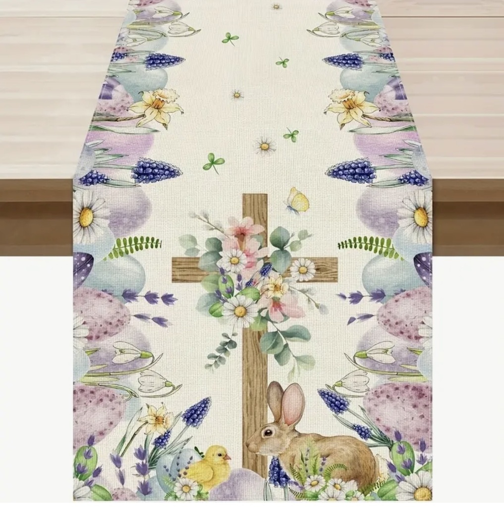 CAMINO DE MESA RESURRECCION LILA 33X183CM