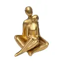 PAREJA DORADA POLIRESINA 12X12X15CM